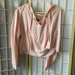 Express crop top hoodie